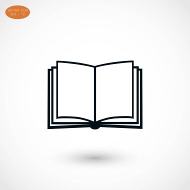 kitap simgesi beyaz arkaplanda izole edildi