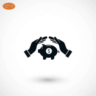 Kaydetme, kumbara vektör simgesi