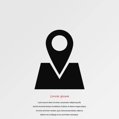 harita simgesi üzerinde toplu iğne