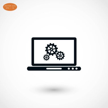 ayar dizüstü simge vektör