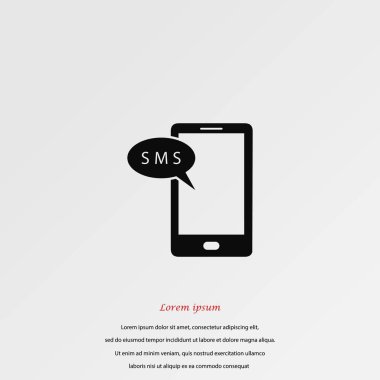 Akıllı telefon sms simgesi