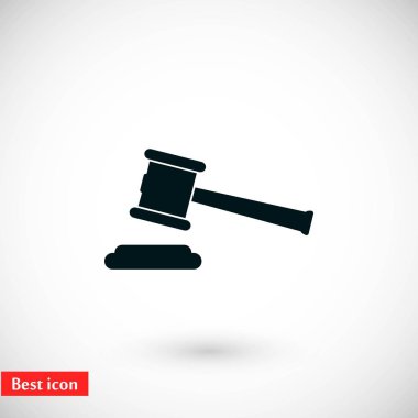 Çekiç yargıç vektör simgesi