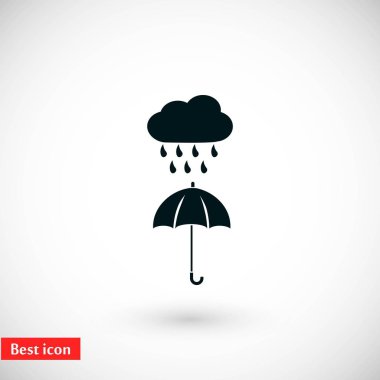 bulut ve şemsiye simgesi