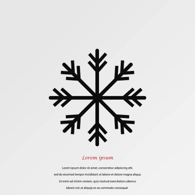 Kar tanesi simge vektör