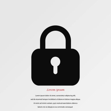 asma kilit simgesi vektör