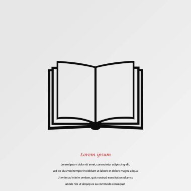 kitap simgesi beyaz arkaplanda izole edildi