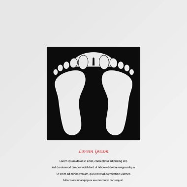 ayak izleri simge vektör