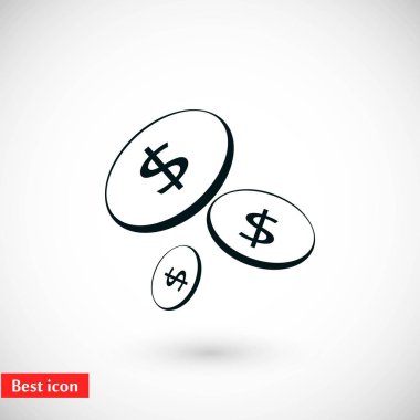 Düz para vektör simgesi 