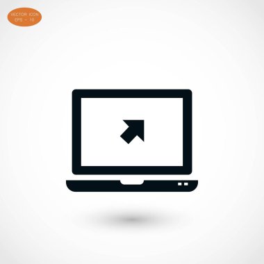 vektör monitör simgesini