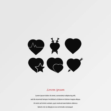 Kalpler simgeler vektör