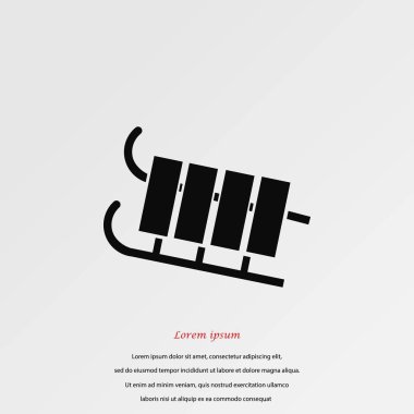 atlı kızak simge vektör