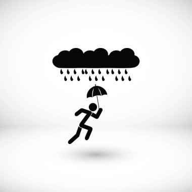 Yalnız yağmur simgesi