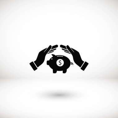 Kaydetme, kumbara vektör simgesi