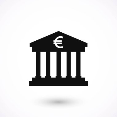 Euro banka vektör simgesi