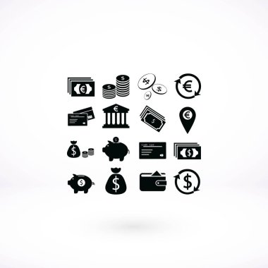 Finans simgeler vektör