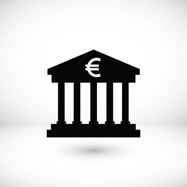 Euro banka vektör simgesi