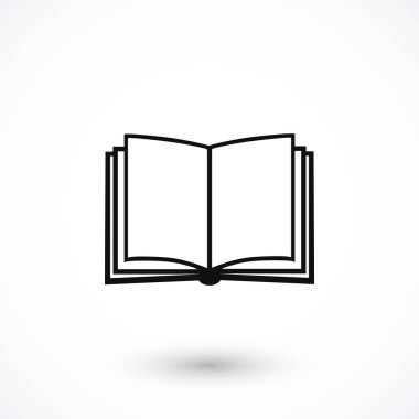 kitap simgesi beyaz arkaplanda izole edildi