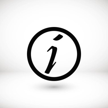 Bilgi işareti vektör simgesi