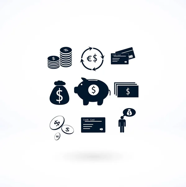 Icono de finanzas y dinero — Vector de stock