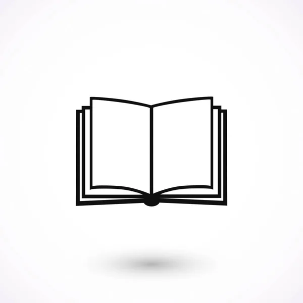 Boek pictogram geïsoleerd op witte achtergrond — Stockvector