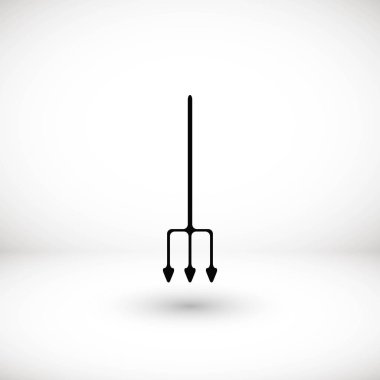 Bahçe çatal vektör simgesi