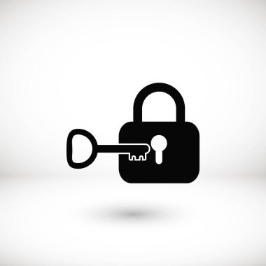 Kilit ve anahtar vektör simgesi