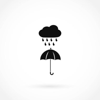 bulut ve şemsiye simgesi