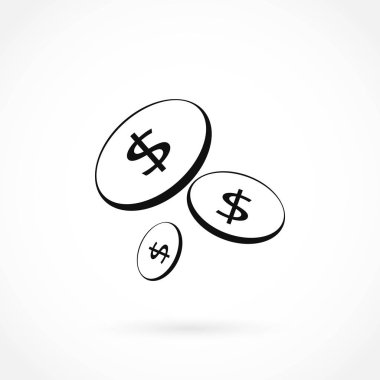 Düz para vektör simgesi 