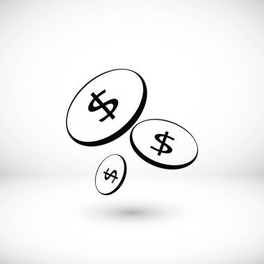 Düz para vektör simgesi 