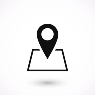 harita simgesi üzerinde toplu iğne