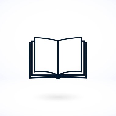 kitap simgesi beyaz arkaplanda izole edildi