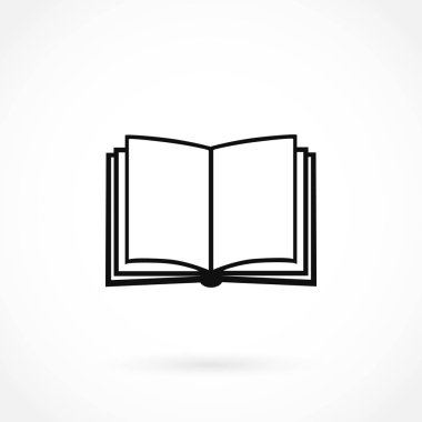 kitap simgesi beyaz arkaplanda izole edildi