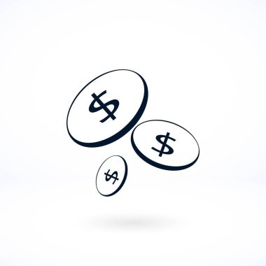 Düz para vektör simgesi 