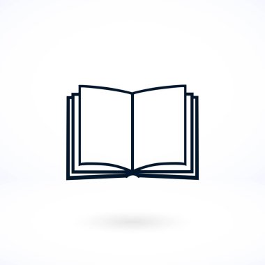 kitap simgesi beyaz arkaplanda izole edildi