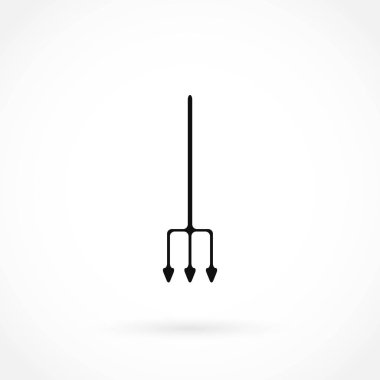 Bahçe çatal vektör simgesi