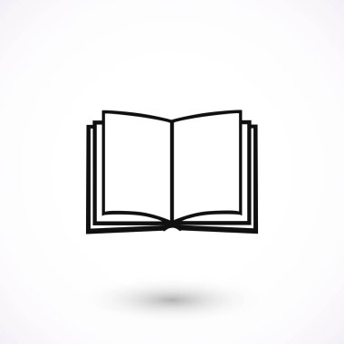 kitap simgesi beyaz arkaplanda izole edildi