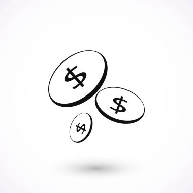 Düz para vektör simgesi 