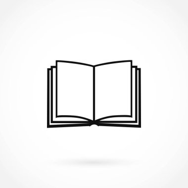 kitap simgesi beyaz arkaplanda izole edildi