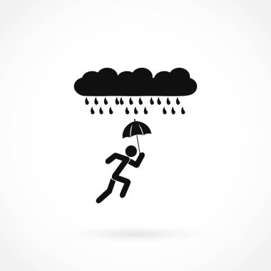 Yalnız yağmur simgesi