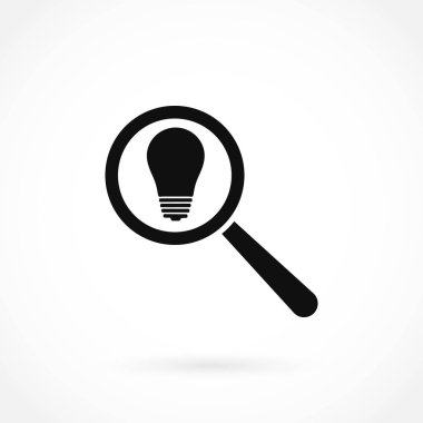 mikroskop ve ampul simgesi