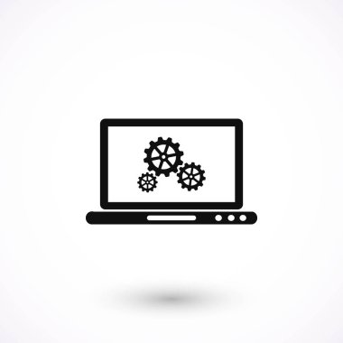 ayar dizüstü simge vektör