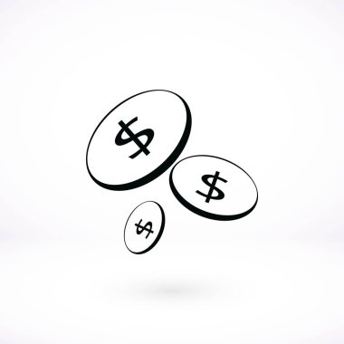 Düz para vektör simgesi 