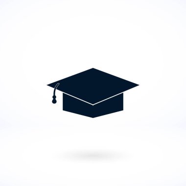 Mezuniyet kap siyah simgesi