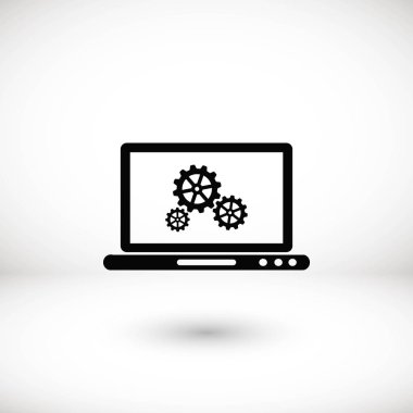 ayar dizüstü simge vektör