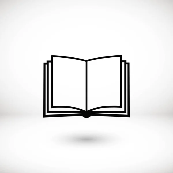 Boek pictogram geïsoleerd op witte achtergrond — Stockvector