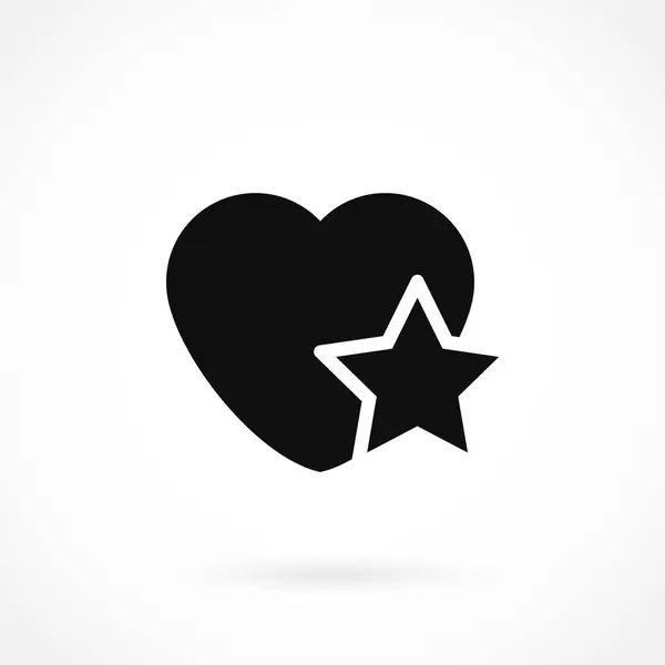 Ikonu hvězdičky srdce — Stockový vektor