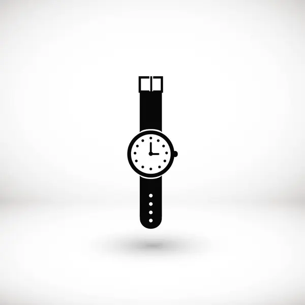 Reloj de pulsera icono vector — Vector de stock