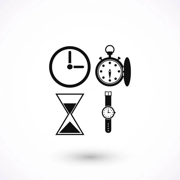 Relógios ícones vetor —  Vetores de Stock