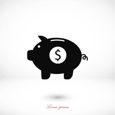 domuzcuk banka vektör simgesi