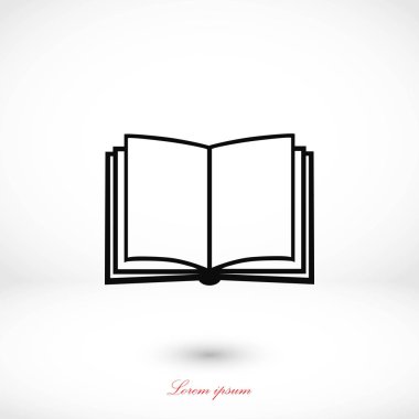 kitap simgesi beyaz arkaplanda izole edildi